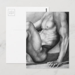 Postcard Masculine Art Male-nude Bodybuilder Model Postkarte