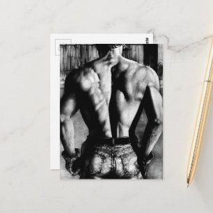 Postcard Masculine Bodybuilder Postkarte