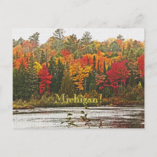POSTCARD/MICHIGAN/VIBRANTE HERBSTFARBEN POSTKARTE