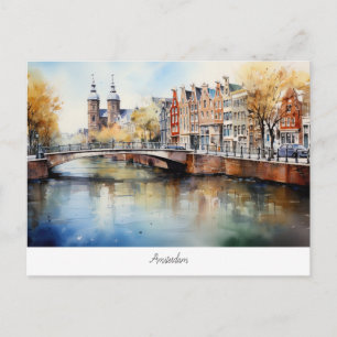 Postcard mit Amsterdam, Niederlande Postkarte