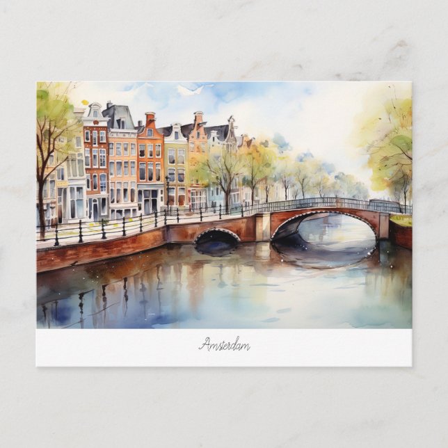 Postcard mit Amsterdam, Niederlande Postkarte (Vorderseite)