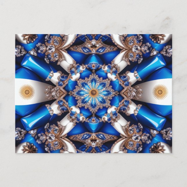 Postcard mit argentinischem Farbdesign Postkarte (Vorderseite)