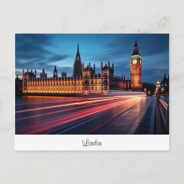 Postcard mit Big Ben, London. Postkarte (Vorderseite)