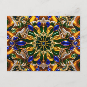 Postcard mit brasilianischem Farbdesign Postkarte