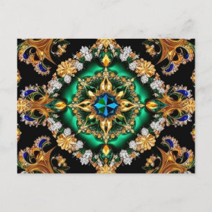 Postcard mit brasilianischem Farbdesign Postkarte