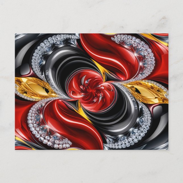 Postcard mit Deutschland Colors Design Postkarte (Vorderseite)