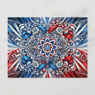 Postcard mit französischem Farbdesign Postkarte