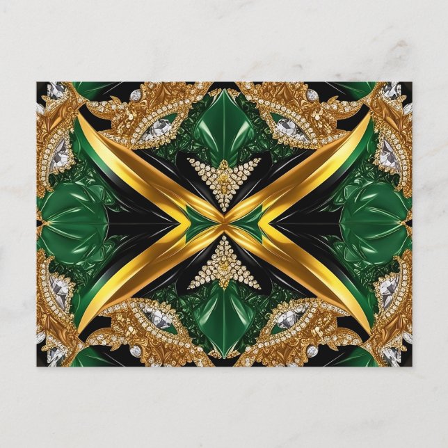 Postcard mit Jamaica Colors Design Postkarte (Vorderseite)