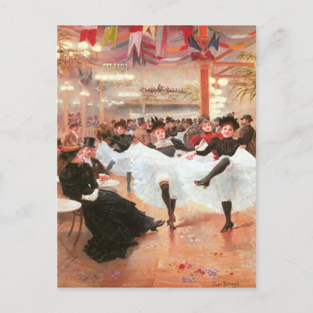 Postcard mit Jean-Beraud-Malerei Postkarte (Vorderseite)