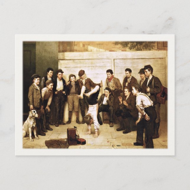 Postcard mit John George Brown-Malerei Postkarte (Vorderseite)