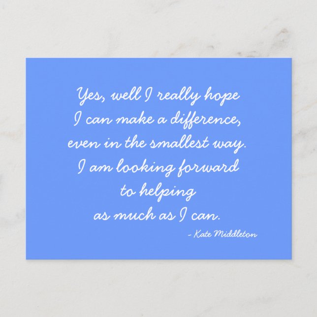 Postcard mit Kate Middleton Postkarte (Vorderseite)