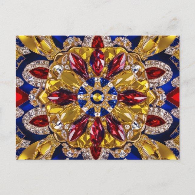 Postcard mit kolumbianischer Farbgestaltung Postkarte (Vorderseite)