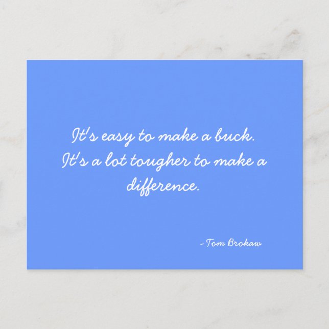 Postcard mit Tom Brokaw Postkarte (Vorderseite)