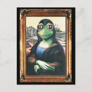 Postcard Mona Lisa Frog Postkarte