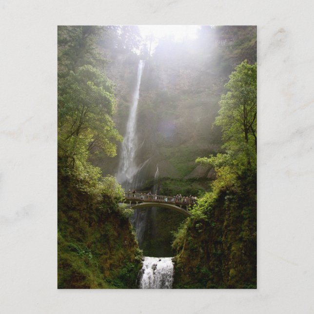 Postcard Multnomah Falls, Oregon, Wasserfall Postkarte (Vorderseite)