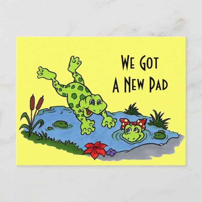 Postcard Niedlich haben wir den neuen Adress Pad F Ankündigungspostkarte (Vorderseite)