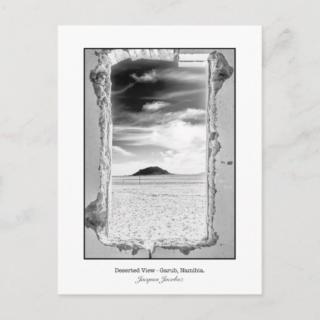 Postcard of Desert Landscape view through Window Postkarte (Vorderseite)