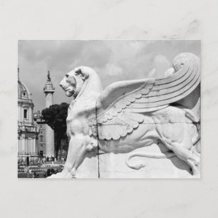 Postcard of Winged Lion Statue, Rom, Italien Postkarte
