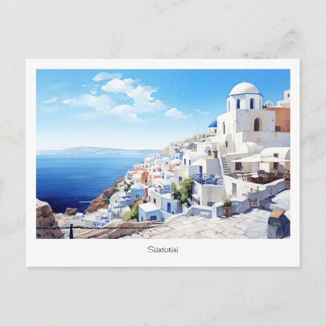 Postcard Oia, Santorini Postkarte (Vorderseite)