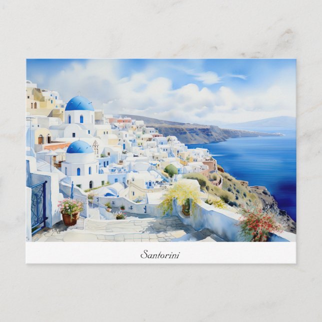 Postcard Oia Santorini Postkarte (Vorderseite)
