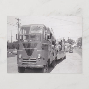 Postcard OTR Car Haulers 1951 Frühes 5-Auto Kapazi Postkarte