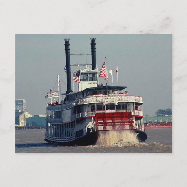 Postcard Paddle Steamer Natchez Postkarte (Vorderseite)
