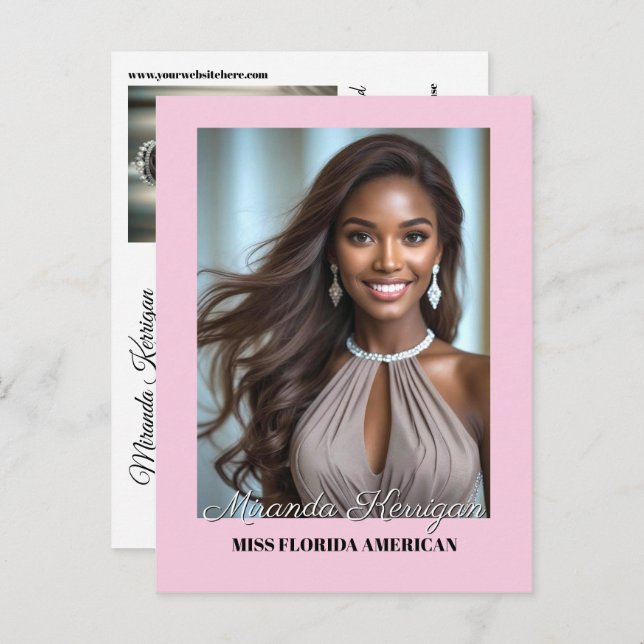 Postcard Pageant Essentials Autograph Fotokarte Postkarte (Vorne/Hinten)