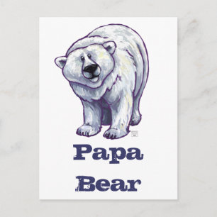 Postcard Papa Bear Polar Bear Postkarte