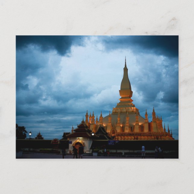 Postcard Pha That Luang, Vientiane, Laos Postkarte (Vorderseite)