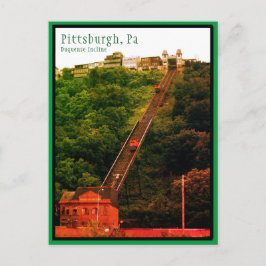 Postcard Pittsburgh-Incline-Colorful-Foto Postkarte