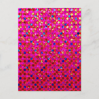 Postcard Polka Dots Sparkley Jewels Postkarte