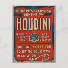 Postcard Reproduction Vintage Poster Houdin Postkarte