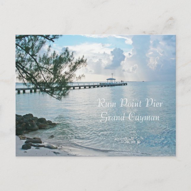 POSTCARD, "RUM POINT PIER, GRAND CAYMAN" POSTKARTE (Vorderseite)