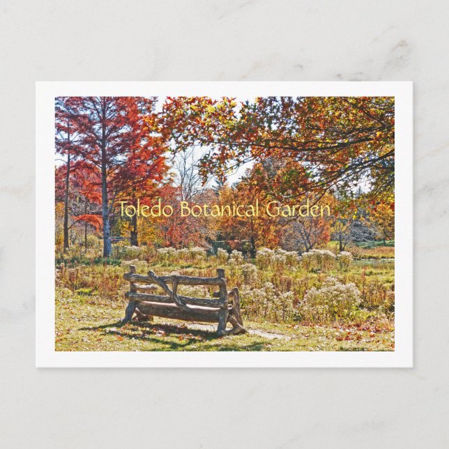 Postcard/RUSTIC BEND AMID FALL FALL FALL FARBE BEI Postkarte (Vorderseite)