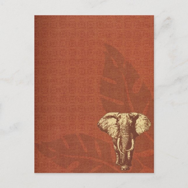 Postcard Safari Elephant Postkarte (Vorderseite)