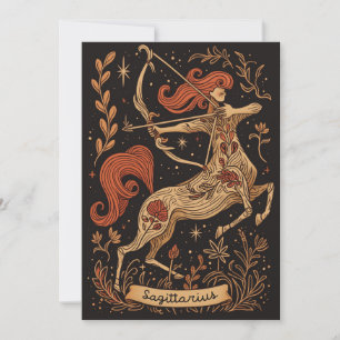 Postcard - Sagittarius Celestial Zodiac Art Feiertagskarte