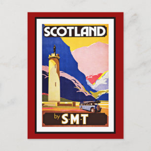 Postcard Scotland Greetings Vintag Postkarte
