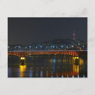 Postcard Seongsu Bridge / Seoul Tower, Südkorea Postkarte