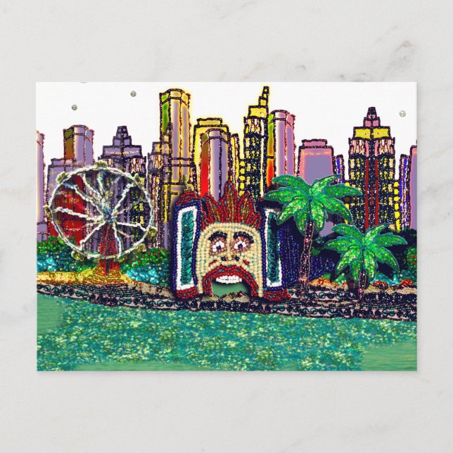 Postcard Sequel Art Luna Fun Park Sydney Australie Postkarte (Vorderseite)