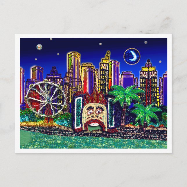 Postcard Sequel Art Luna Moon Sydney Australien Postkarte (Vorderseite)