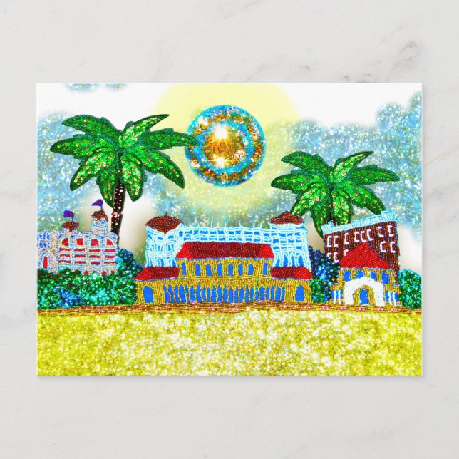 Postcard Sequin Bondi Beach Sydney Australien Postkarte (Vorderseite)