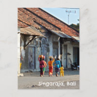 Postcard Singaraja Bali Indonesien Balinese Frauen