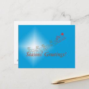 Postcard - Sleigh - Grüße Postkarte
