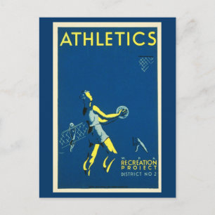 Postcard-Sport/Vintage Sportarten Art 6 Postkarte