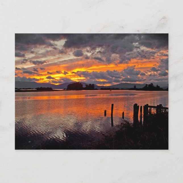 POSTCARD ~ "Sunset Over the Clark Fork River" Postkarte (Vorderseite)