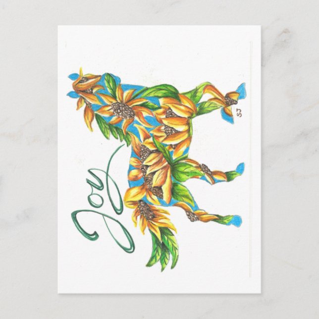 Postcard Sunshine Joy Horse Postkarte (Vorderseite)