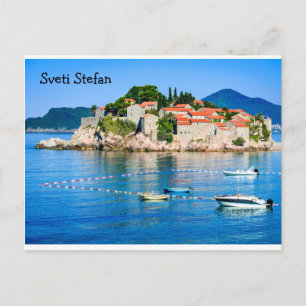 Postcard Sveti Stefan Budva Montenegro Postkarte