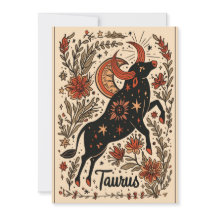 Postcard - Taurus Celestial Zodiac Art