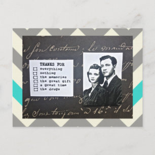 POSTCARD-THANK-YOU NOTE PASST JEDES EREIGNIS AN POSTKARTE