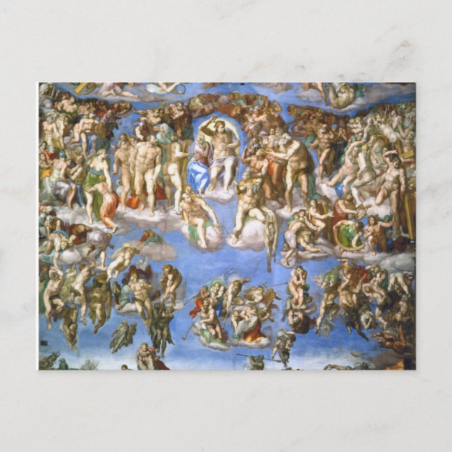 Postcard The Last Judge Fresco von Michelangelo Postkarte (Vorderseite)